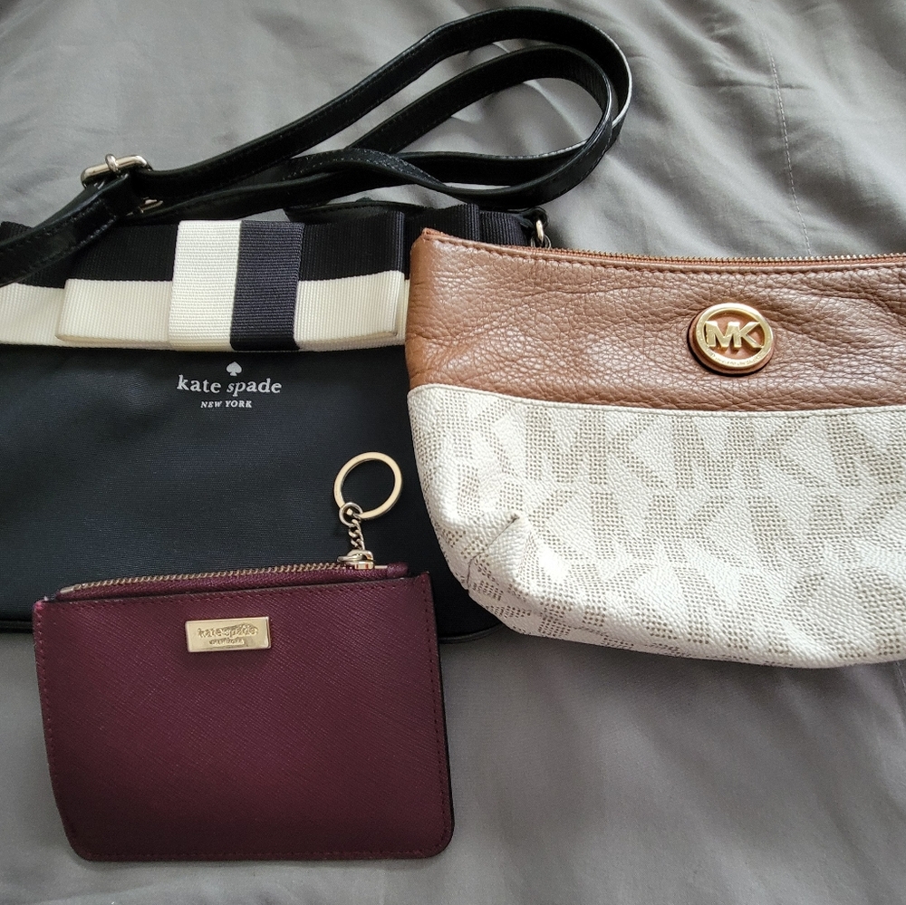 3 Designer Bundle Kate Spade Crossbody Kate Spade Coin Wallet Michael Kors Wrist